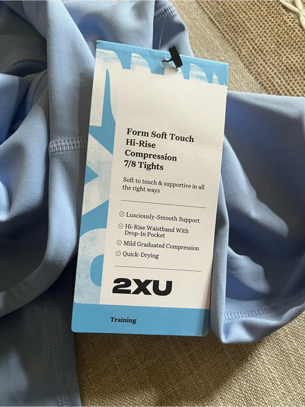 2XU Light Blue High-Rise Compression Tights- XL NWT